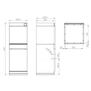 Lämpöiiwari-II-mitat